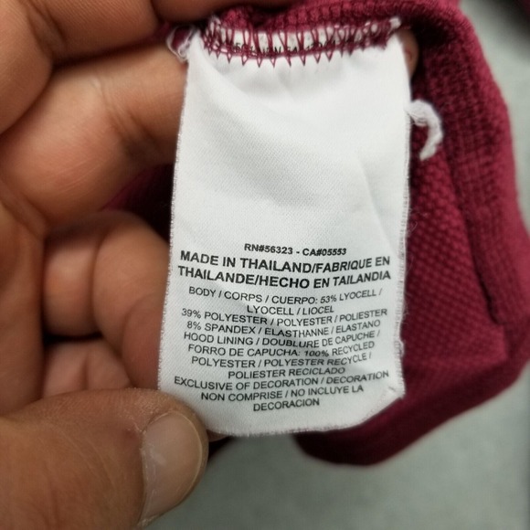 Nike Jacket‎ Womens Medium Red Pockets Full Zip Sweater Hooded Activewear - Picture 11 of 13